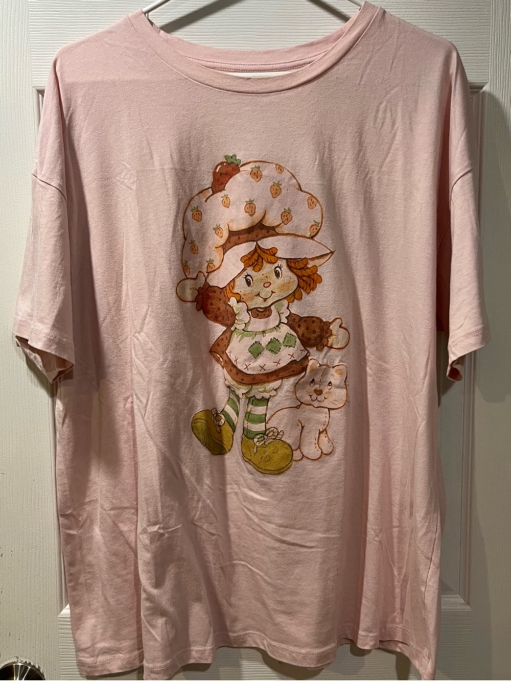 Pink Strawberry Character Graphic Tee